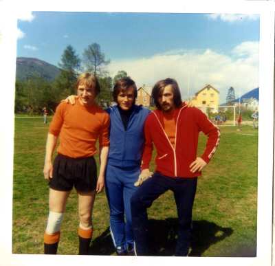 Børge Kjersem, Lodve Solholm og Per Ove Smogeli, truleg i 1972. (Foto frå Lodve Solholm sitt album)