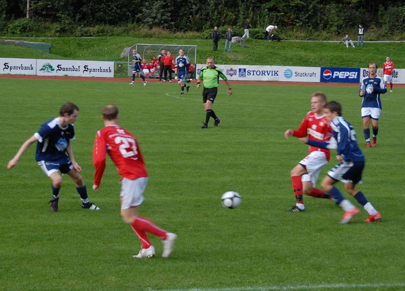 Fra kampen i Sunndal torsdag kveld. (Foto: GK)