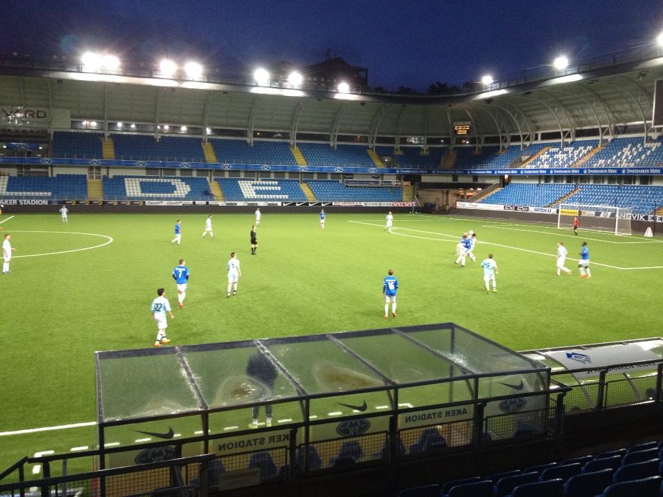 Frå ein tidlegare kamp på Aker stadion.